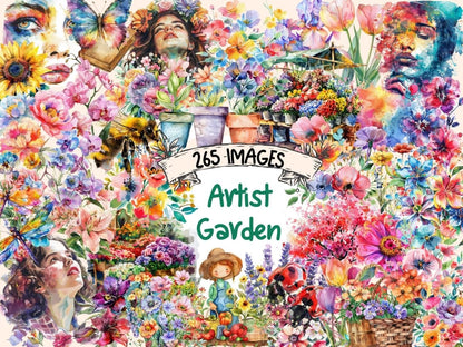 Artist Garden Watercolor Clipart artist clipart - Wonders Artist