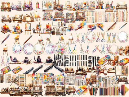 Artist Supplies Watercolor Clipart artist clipart - Wonders Artist