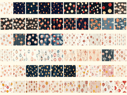 Asian Lanterns Digital Paper All Bundles Backgrounds Digital Paper - WondersArtist