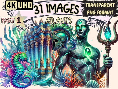 Atlantis Clipart Ancient Atlantis - Wonders Artist