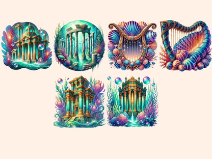 Atlantis (P3) Clipart Ancient Atlantis - Wonders Artist