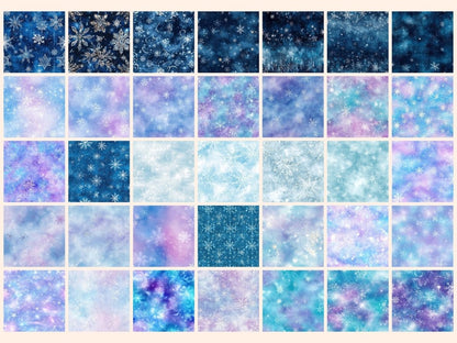 Aurora Snow Seamless Digital Paper Arctic Digital Art - Wonders Artist