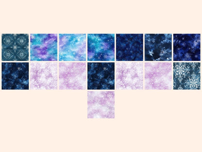 Aurora Snow Seamless Digital Paper Arctic Digital Art - Wonders Artist