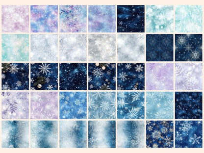 Aurora Snow Seamless Digital Paper Arctic Digital Art - Wonders Artist