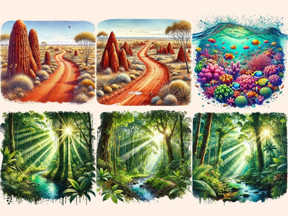 Australian Landscapes Clipart - Wonders Artist