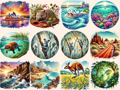 Australian Landscapes Clipart - Wonders Artist