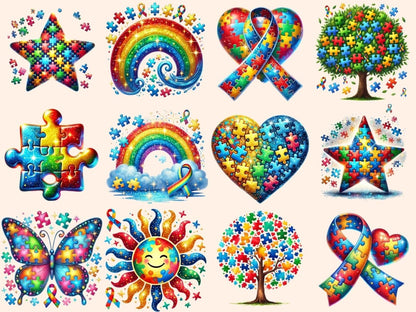 Autism Awareness Clipart advocacy icons - Wonders Artist