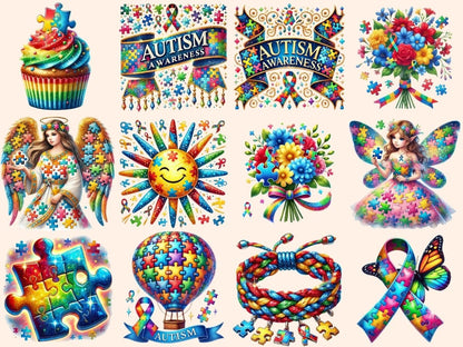 Autism Awareness Clipart advocacy icons - Wonders Artist