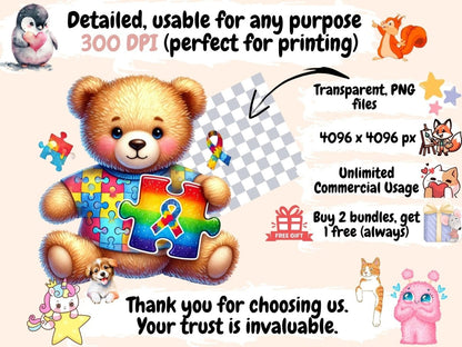 Autism Awareness Clipart advocacy icons - Wonders Artist