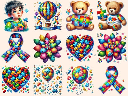 Autism Awareness Clipart advocacy icons - Wonders Artist