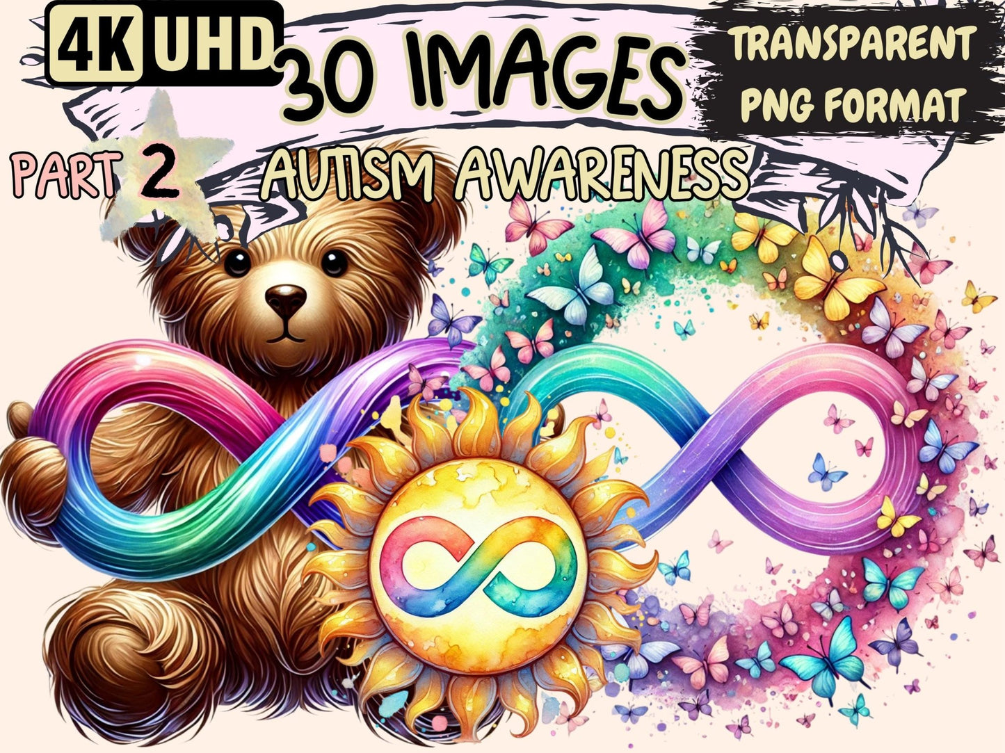 Autism Awareness (P2) Clipart - High - Quality Instant Digital Download for Creative Projects