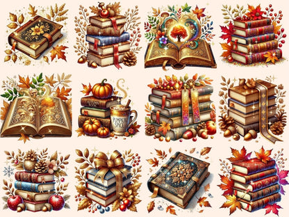 Autumn Books Clipart autumn books clipart - Wonders Artist