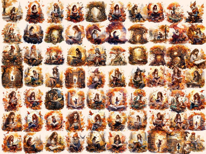 Autumn Books Watercolor Clipart autumn books clipart - Wonders Artist