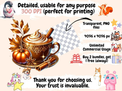 Autumn Coffee Clipart autumn beverages - Wonders Artist