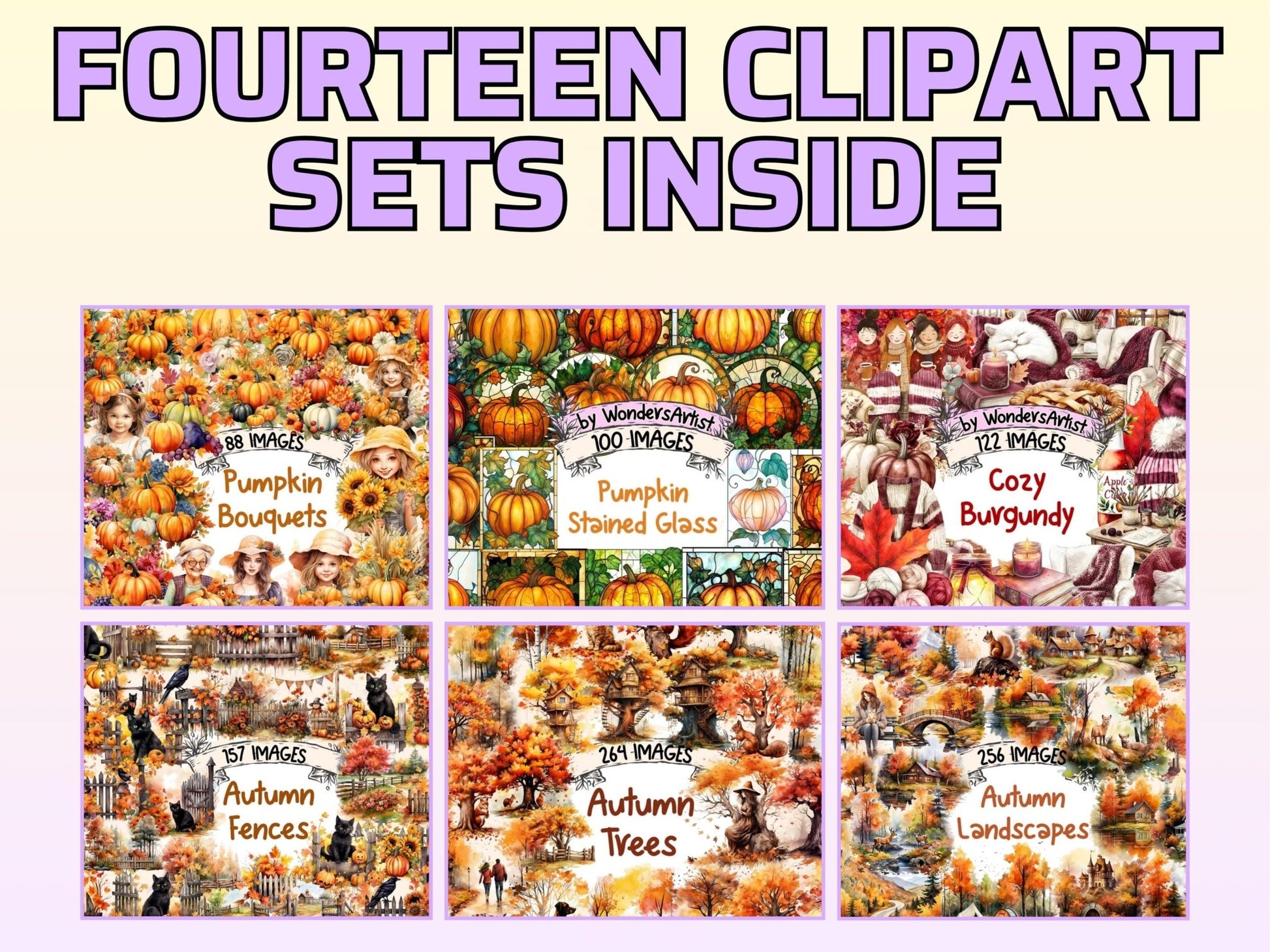 Autumn & Cozy MEGA Clipart - High - Quality Instant Digital Download for Creative Projects