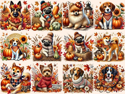 Autumn Dogs Clipart Autumn Dog PNG - Wonders Artist
