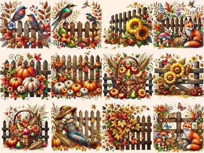 Autumn Fences Clipart Autumn Fence PNG - Wonders Artist