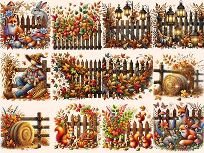 Autumn Fences Clipart Autumn Fence PNG - Wonders Artist
