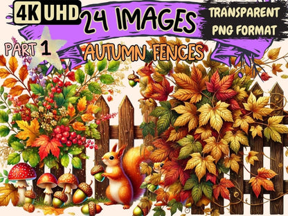 Autumn Fences Clipart Autumn Fence PNG - Wonders Artist