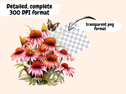 Autumn Flowers Watercolor Clipart autumn clipart - Wonders Artist