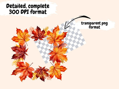 Autumn Frames Watercolor Clipart autumn border png - Wonders Artist