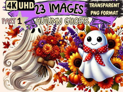 Autumn Ghosts Clipart Autumn Ghost PNG - Wonders Artist
