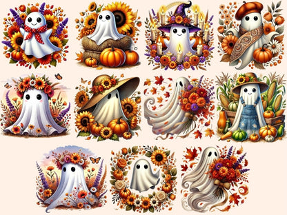 Autumn Ghosts Clipart Autumn Ghost PNG - Wonders Artist