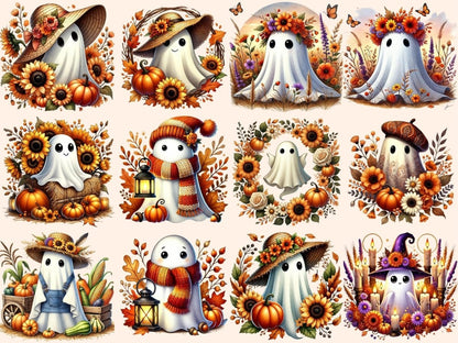 Autumn Ghosts Clipart Autumn Ghost PNG - Wonders Artist