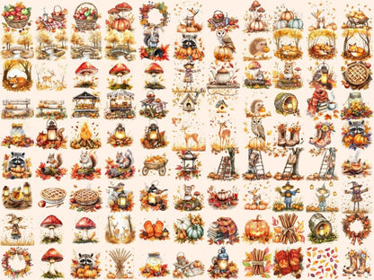 Autumn Glow Watercolor Clipart Autumn Aesthetic PNG - Wonders Artist