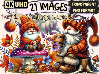 Autumn Gnomes Clipart autumn artwork - Wonders Artist