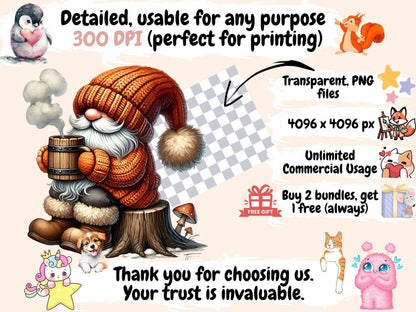 Autumn Gnomes Clipart autumn artwork - Wonders Artist