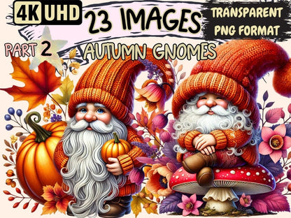 Autumn Gnomes (P2) Clipart autumn artwork - Wonders Artist