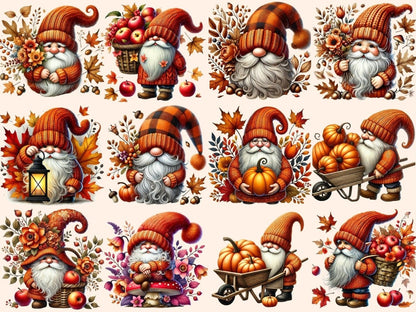 Autumn Gnomes (P2) Clipart autumn artwork - Wonders Artist
