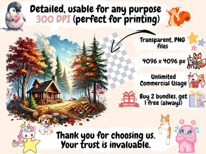 Autumn Landscapes (P2) Clipart autumn artwork - Wonders Artist