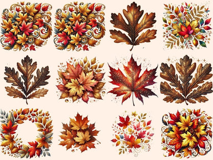 Autumn Leaves Clipart autumn design - Wonders Artist