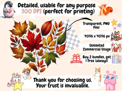 Autumn Leaves (P2) Clipart Autumn Leaf PNG - Wonders Artist