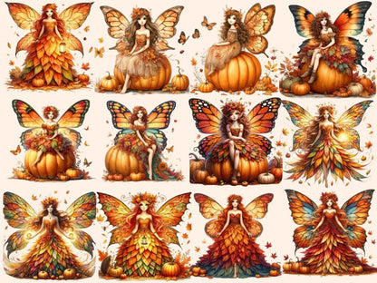 Autumn Pumpkin Fairies Clipart autumn fairy clipart - Wonders Artist