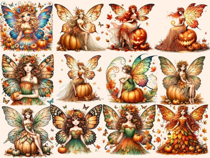 Autumn Pumpkin Fairies Clipart autumn fairy clipart - Wonders Artist