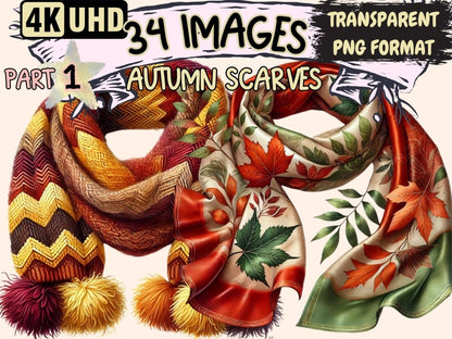 Autumn Scarves Clipart Autumn Fashion Art - Wonders Artist