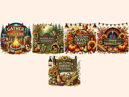 Autumn Signs (P2) Clipart Autumn Greetings PNG - Wonders Artist
