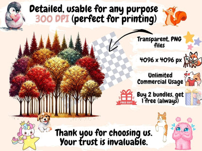Autumn Trees Clipart autumn design - Wonders Artist