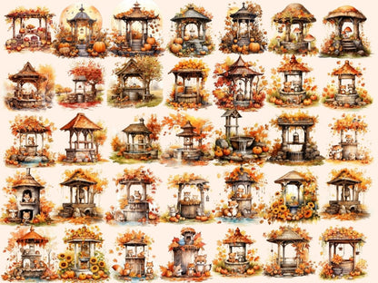 Autumn Wells Watercolor Clipart animals well png - Wonders Artist