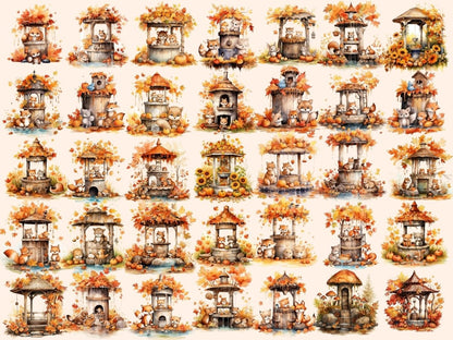 Autumn Wells Watercolor Clipart animals well png - Wonders Artist