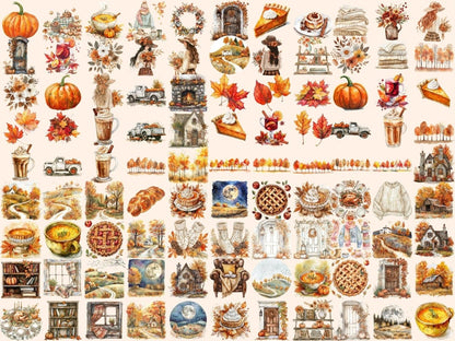 Autumn Whispers Watercolor Clipart Autumn Art - Wonders Artist