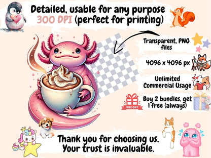 Axolotl Clipart Adorable Axolotl - Wonders Artist