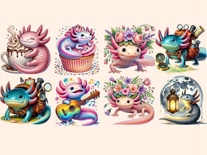 Axolotl Clipart Adorable Axolotl - Wonders Artist