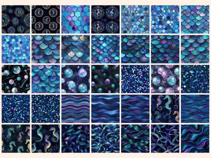 Azure Glimmer #1 Seamless Digital Paper Azure Glimmer - Wonders Artist