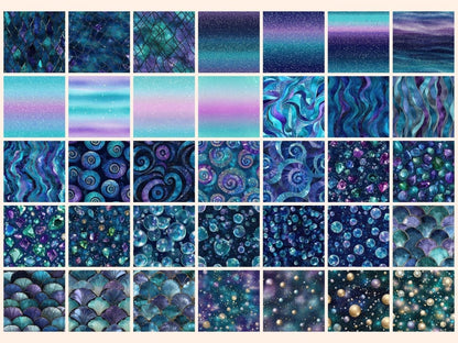 Azure Glimmer #1 Seamless Digital Paper Azure Glimmer - Wonders Artist
