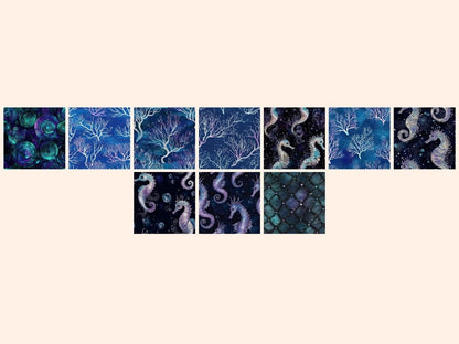 Azure Glimmer #2 Seamless Digital Paper Azure Glimmer - Wonders Artist