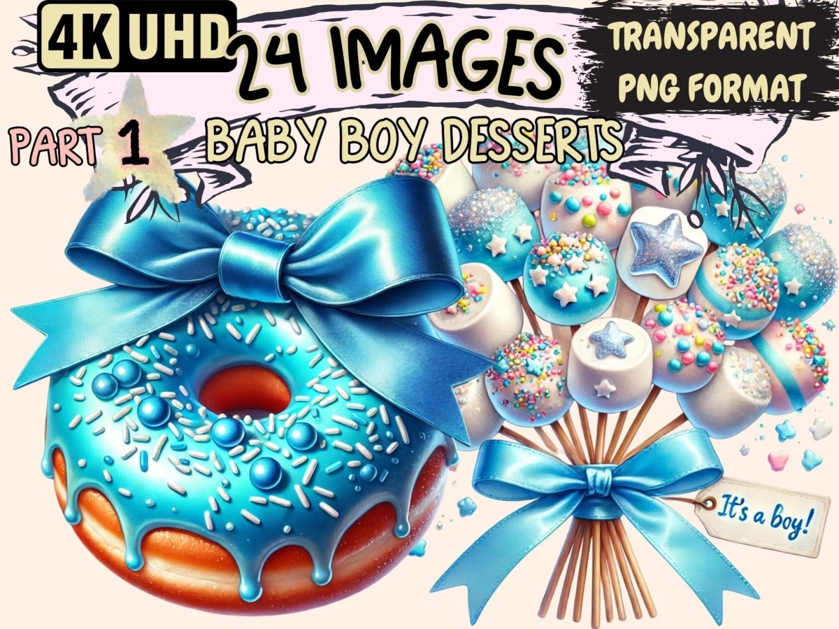 Baby Boy Desserts (P1) Clipart Baby Boy Cupcakes - Wonders Artist